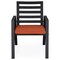 Leisuremod Chelsea Modern Patio Dining Armchair in Aluminum with Removable Cushions, Orange, 2PK CC20BL-OR2 - alternate 6