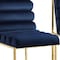 Homeroots Set of Two Tufted Navy Blue And Gold Upholstered Velvet Dining Side Chairs 545050 - alternate 4