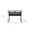 Homeroots 47" Black Wood and Metal Rolling Computer Desk 491455 - alternate 4