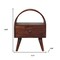 Homeroots 24" Chestnut Solid Wood Oval Top One Drawer Nightstand 651601 - alternate 8