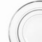 Elama 150 Piece Disposable Plastic Dinnerware Party Set for 25 Guests in White with Silver Trim 750124339M - alternate 5