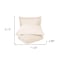Homeroots Ivory King 100% Cotton 300 Thread Count Washable Duvet Cover Set 528537 - alternate 3