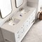 James Martin Vanities Breckenridge 72" Dbl Vanity, Bright White, w/3 CM Siberian Silestone Top w/FreePower Wireless Charger 330-V72-BW-FSFR - alternate 6