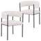 Leisuremod Cyril Collection Modern Chair in White Faux Fur, 2PK CDCF22W2 - alternate 1