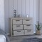 Homeroots 47" Light Gray Six Drawer Double Dresser 544012 - alternate 7