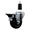 Service Caster 3.5'' Soft Rubber Swivel 1-3/8'' Expanding Stem Caster with Brake SCC-EX20S3514-SRS-PLB-138 - alternate 1