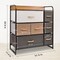 Homeroots 32in Brown Fabric and Steel Accent Chest With Two Shelves And Seven Drawers 470356 - alternate 3