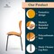 Leisuremod Modern Oyster Transparent Side Dining Side Chair with Black Base in Transparent Orange OCB-17TOR - alternate 9