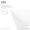 Vigo Hibiscus Modern White Matte Stone 16 in. L x 16 in. W x 5 in. H Square Vessel Bathroom Sink VG04004 - alternate 4