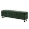 Homeroots 16" Hunter Green Upholstered Velvet Bench with Flip top 530664 - alternate 1