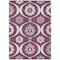 Homeroots 8' X 10' Eggplant Ivory And Gray Medallion Washable Indoor Outdoor Area Rug 589605 - alternate 3