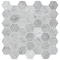Msi Carrara White Hexagon SAMPLE Polished Marble Mesh-Mounted Mosaic Floor And Wall Tile ZOR-MD-0437-SAM - alternate 3