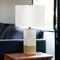 Homeroots 21" Gold and White Marble Table Lamp With White Drum Shade 524411 - alternate 6