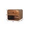 Homeroots 12" Chestnut Solid Wood One Drawer Floating Nightstand 722537 - alternate 3