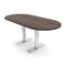 Skutchi Designs 6ft Conference Table With Power Unit | 6 Person Modular Racetrack Meeting Table | Harmony Series HAR-RAC-36X72-T-H3041-NA - alternate 1