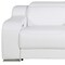 Homeroots 89in White and Silver Italian Leather Power Reclining Loveseat With Storage 633754 - alternate 6