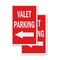Signmission Valet Parking With Arrow, Vinyl Decals Only 24 Inch x 36 Inch, Vinyl Decal, 2PK DSB-2436-2PACK-Valet Parking With Arrow - alternate 1