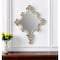Homeroots 30" White Diamond Solid Wood Framed Accent Mirror 485017 - alternate 2