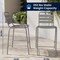 Flash Furniture Commercial Silver Restaurant Stack Stool TLH-015H-GG - alternate 9