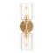 Jonathan Y Giles 16" 2-Light Farmhouse Industrial Iron Cylinder LED Sconce, Brass Gold/Clear JYL9548B - alternate 5
