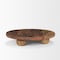 Homeroots 14in Brown Solid Wood Hand Finished Round Vanity Tray 731284 - alternate 3