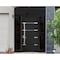 Vdomdoors Steel Door Deux 1105 Black Enamel 2 Sidelight and Transom Window Sidelite Stainless Inserts Entry D DEUX1105EXD-BLK-W12+36+12xH80+16-RH-O - alternate 4