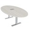Skutchi Designs 4 Person Conference Table With Power Unit | 6' Oval Table | Harmony Series HAR-OVL-48X72-T-K458-ESIL - alternate 1