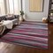 Homeroots 8' X 10' Burgundy Ivory And Blue Striped Washable Indoor Outdoor Area Rug 597310 - alternate 8