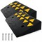 Pyle Rubber Curb Ramp 2PC Set, Heavy-Duty Driveway Ramp 4.1 in Rise, 55,000 lbs Capacity, 19 in L x 11.82 PCRBDR45 - alternate 1