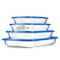 Nutrichef 8-Piece Glass Baking Dish Set with Lids NCGL4XBUL - alternate 1