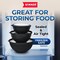 Bakkenmaster Bakken Master 12 Piece Plastic Nesting Bowls with Lids, Mixing Bowls Set includes 6 Prep Bowls BKMX12GRY33 - alternate 6