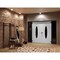 Vdomdoors Front Exterior Prehung Aluminum Double Doors Ronex1277 Black Enamel Mirrored Clear Glass 2 RONEX1277DEXD-BLK-W14+72+14xH96-LH-O - alternate 2