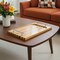 Homeroots 15in Brown And Natural Solid Wood Striped Serving Tray With Handles 401834 - alternate 3