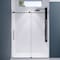 Anzzi Madam Series 76 in. x 50-54 in. Frameless Sliding Shower Door in Matte Black, 3/8 in Clear Glass SD-AZ13-03MB - alternate 1