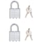Prosource Padlock Set, Standard Shackle, 1/4 in Dia Shackle, 1-1/4 in H Shackle, Steel Shackle, Steel Body HD00012-D-3L - alternate 1
