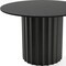 Homeroots 46" Black Solid Wood Pedestal Base Round Top Dining Table 721074 - alternate 5