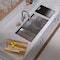 Whitehaus Collection Whitehaus 33 in Undermount Single Bowl 16 Gauge Brushed Stainless Steel Workstation Sink WHSW3319 - alternate 6