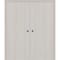 Sartodoors Sliding French Double Pocket Doors 72 x 84 inches, BASIC 3001 Ash Franko, Kit Rail Hardware, Soli BASIC3001DP-YAFR-7284 - alternate 1