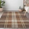 Homeroots 10' X 14' Chocolate Copper And Gold Plaid Washable Indoor Outdoor Area Rug 596326 - alternate 5