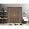 Sartodoors Sliding Closet Double Bi-fold Doors, Planum 0017 Walnut and Aluminum Strips, Sturdy Tracks Moldings PLANUM0017DBF-WLN-72 x 84 (4* 18x84) - alternate 3
