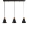 Jonathan Y Apollo 33.5" 3-Light Mid-Century Modern Iron Adjustable Linear LED Pendant, Black/Brass Gold JYL6134A - alternate 8