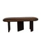 Homeroots 48in Brown Genuine Leather and Solid Wood Upholstered Bench 694828 - alternate 1