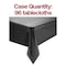Smarty Had A Party 54 x 108 Black Rectangular Disposable Plastic Tablecloths 96 Tablecloths, 96PK 813270-BK-CASE - alternate 4