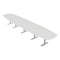 Skutchi Designs Arc Boat Conference Table With Power, 48 in W, 240 in L HAR-ABOT-48X240-T-WA7976-NA - alternate 1