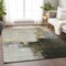 Homeroots 9' X 12' Khaki Light Green And Black Abstract Washable Indoor Outdoor Area Rug 603033 - alternate 4
