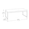 Osp Home Furnishings Wall Street  Coffee Table, Black / Chrome Finish WST12-BK - alternate 6