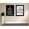 Homeroots Set Of Two Clean or Shower Together Black Framed Print Bathroom Wall Art, 2PK 407996 - alternate 3