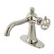 Kingston Brass One-Handle Single-Hole Bathroom Faucet with Knurled Handle and Push Pop-Up Drain, Polished Nickel KSD3546RKZ - alternate 1