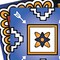 Homeroots 8" x 8" Shades of Blue and Yellow Mosaic Peel and Stick Removable Tiles 400436 - alternate 4