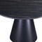 Homeroots 47" Black Ceramic and Metal Pedestal Base Round Top Dining Table 555188 - alternate 3